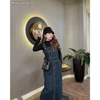 🍒🍒🍒YẾM VÁY JEAN DÀI JEAN XANH TÚI NẮP HÀNG LOẠI 1 DÀY DẶN PHONG CÁCH HÀN QUỐC FIZANO UN