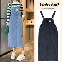 Yếm Váy Jeans Dáng Dài Phong Các Hàn Quốc Y2