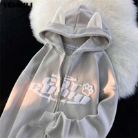 YEMEILI Áo Khoác hoodie áo khoác nữ zip hoodie Độc đáo comfortable chic Popular A28J12L 34Z240818