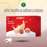 Yến chưng đường phèn KHANEST với 18% yến nguyên chất làm từ 100% sợi yến thật (Hộp quà 6 hũ)