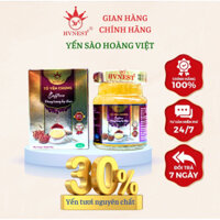 Yến chưng sẵn đông trùng hạ thảo HVNEST hũ 70ml, tổ yến tươi chưng saffron đẹp da