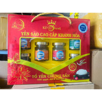 Yến chưng sẵn - Hộp quà tặng 6 hũ yến Kingnest 39%, Nước yến sào 70ml mix vị