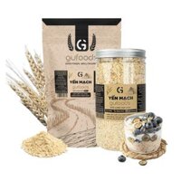 Yến mạch cán vỡ 0.55mm GUfoods - Giàu chất xơ & protein thực vật, Tốt cho sức khoẻ, Healthy, Lành mạnh, Tập gym, Eat clean (500g)