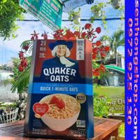 YẾN MẠCH DẠNG CÁN VỠ QUAKER OATS QUICK 1-MINUTE THÙNG 4,52KG (thùng màu xanh)