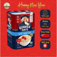 Yến mạch giảm cân Quaker Oats, Ngũ cốc cán vỡ thùng Xanh 4,52kg