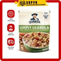 Yến mạch Simply Granola Quaker - Ngũ cốc yến mạch ăn liền mật ong hạnh nhân - Apples Cranberries & Almonds