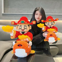 [YẾN NHI SHOP 97] [Size: 50CM] Mô hình đồ chơi lắp ráp/xếp hình Thần tài cưỡi cá chép  🩵