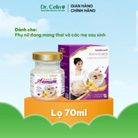 Yến sào cho bà bầu 18% yến + DHA, Choline, Axit Folic, Canxi, sắt, Vitamin Dr. Celine Birdnest Anmum (1 hủ x 70ml)