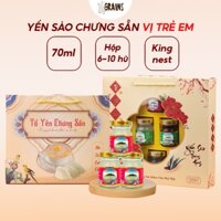 Yến Sào Cho Bé Yến Chưng Sẵn Kingnest Khánh Hòa Hộp 6/10 Hũ 70ml Vị Trẻ Em 39% Yến Tươi Nguyên Chất Cho Trẻ Từ 1 Tuổi