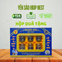 Yến sào chưng sẵn cao cấp Hiup Nest với 35% yến đền từ Khánh Hòa- Dạng hộp quà 6 hủ