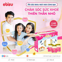 Yến sào Ebisu Nest Kids bổ sung dinh dưỡng cho trẻ từ 1 tuổi trở lên trẻ biến ăn hoặc bồi bổ cơ thể hộp 6 hũ x 70ml