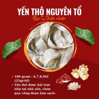 Yến sào THÔ NGUYÊN TỔ còn lông nguyên chất 100% + TẶNG KÈM nhíp, táo đỏ, đường phèn: Yến Sào Linh Chi