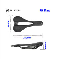 Yên xe đạp carbon MIXED 7D PACK LIGHT - Đen