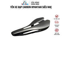 Yên xe đạp Carbon Rpantahi siêu nhẹ - Đen mặt da/Đen vân carbon