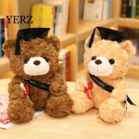 YERZ Búp bê gấu tốt nghiệp Mũ bác sĩ YERZ, Đồ chơi sang trọng hình gấu mềm 23 / 28cm, Quà tặng kỷ niệm Búp bê động vật gấu nhồi bông dễ thương cho học sinh trẻ em