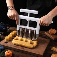 YERZ Máy nhồi bánh đậu xanh YERZ, Máy làm đầy bánh trung thu bằng nhựa thiết kế 4 lỗ, Khuôn bánh trung thu Tự làm Máy cắt bánh quy định lượng ép tay Người yêu nướng bánh