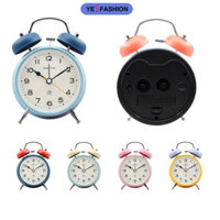 Yesfashion Đồng hồ báo thức chuông đôi chống rung Khung kim loại Mặt số 3d có chức năng đèn nền