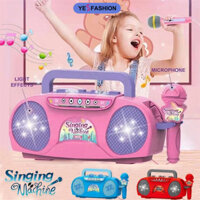 Yesfashion Kids Micro Karaoke Máy Hát Đồ Chơi Di Động Đồ Chơi Giáo Dục Có Ánh Sáng Quà Tặng Sinh Nhật Cho Bé Trai Và Bé Gái