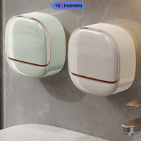 Yesfashion Xà Phòng Chống Thấm Nước Có Hộp Thoát Nước Xà Phòng Đĩa Treo Tường Tự Dính Vỏ sò Hộp Bảo Quản Không Khoan Lắp Đặt Xà Phòng Đĩa Để Giữ Thanh Xà Phòng Khô