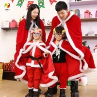 Yêu CẦU IMPACT Áo choàng Giáng sinh, Áo len có mũ trùm đầu sang trọng bằng vải Polyester, Trang trí mềm mại Váy lông tơ màu đỏ Xmas Cape Party