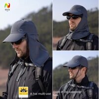 Yêu CẦU IMPACT Man Mũ chống nắng, Mặt nạ lưới chống nắng Mũ xô kem, Vành rộng di động Khăn choàng có thể tháo rời thoáng khí Mũ che mặt mùa hè Đi bộ đường dài
