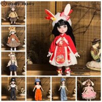 Yêu THÍCH 1 Bộ Công Chúa Trang Điểm Bóng Khớp Búp Bê Có Tóc Giả Trang Điểm Nhà Chơi Đồ Chơi Trẻ Em