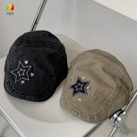 Yêu THÍCH IMPACT Ngọt Ngào Mát Y2k Mũ, Mũ Harajuku cổ điển sang trọng có thể điều chỉnh, Thời trang INS Star Họa sĩ Hàn Quốc Mũ nồi Mũ dạo phố