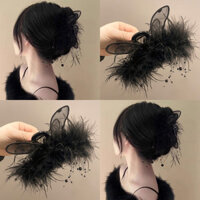 Yêu tinh người hình Kẹp tóc lông tai mèo Kẹp tóc phong cách Pure Desire tăng độ phồng cho tóc, kẹp cá mập, kẹp tóc thanh lịch