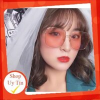 (YÊUTHÍCH) MẮT KÍNH HÀNG HIỆU THIẾT KẾ VUÔNG HỒNG SIÊU SANG ( Tặng kèm túi đựng kính xịn) CAO CẤP