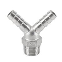 [Yhd] Đuôi ống Barb 12mm Nam Nữ Chủ đề BSP 1 / 2 "Y Loại Đầu nối ba chiều 304 Phụ kiện khớp nối ống thép không gỉ