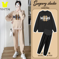 YHTN bộ bầu set đồ dễ thương sét xinh quần áo cho bà dài tay mùa đông bigsize  sang chảnh chất lượng cao sản phẩm mới đồ bộ bầu bigsize