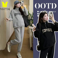 YHTN đồ bộ bầu cho bà sét xinh đi chơi set sang chảnh dài tay quần tiệc áo  chất lượng cao công sở babydoll sản phẩm mới dễ thương thun thu đông thời trang set bầu