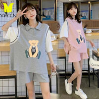YHTN đồ bộ bầu dễ thương bigsize xinh váy bầu xinh Thời trang set bầu