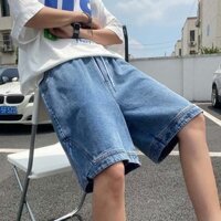 YHTN quần đùi jean nam short ống rộng Chất lượng cao Sản phẩm mới lưng thun big size bò quần jean ngắn nam