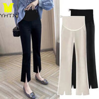 YHTN quần legging bầu váy nỉ đùi tây quần leging bầu thun chip cho mẹ lửng đùi bà ôm lửng ngố lengging mặc bà bộ nhà xuông thời trang bó loe lenging