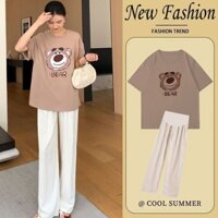 YHTN set đồ bầu chất lượng cao quần áo thời trang sản phẩm mới bộ cho bà sét xinh mùa hè sang chảnh  đi chơi bigsize đồ bộ bầu quần dài