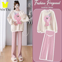 YHTN set đồ bầu chất lượng cao công sở bộ đi chơi quần áo mùa đông sang chảnh sản phẩm mới sét xinh bà cho dài tay bigsize đồ bộ bầu bigsize