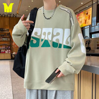 YHTN sweater boy phố  áo nam bigsize nỉ form rộng tay dài swt Chất lượng cao big size Sản phẩm mới áo nỉ nam