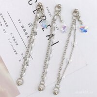 Yi Lian Vòng tay bướm pha lê dây chuyền đôi mới, phụ kiện DIY, trang trí ốp điện thoại hình trái tim hoa