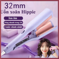YI |Máy Uốn Tóc Xoăn Sóng Nước Hippie 32mm Chất Liệu Gốm Sứ Ceramic Cao Cấp 2 Trục Máy Làm Xoăn Tóc
