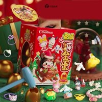 Yibar Mới Sanrio Giáng Sinh Kuromi Đập Trứng Vàng Bất Ngờ Mù Hộp Quà Tặng Gõ Trứng Phục Sinh Búp Bê Trẻ Em Bất Ngờ Đồ Chơi Mới