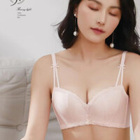 YIBEIKA Áo ngực Satin viền ren liền mạch Đồ lót nữ Áo ngực nâng ngực không dây thoải mái
