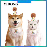 Yidong Sc 2 Mũ Sinh Nhật Cho Mèo Và Chó Có Cát Lấp Lánh Và Bóng Liếm Mũ Sinh Nhật