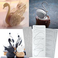 Yigao Swan Fondant Ren Đệm Lông Vũ Hình Sắc Nét Chip Khuôn Silicon Làm Bánh Trang Trí Bánh Sô Cô La Máy Xay