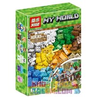 YILE 50001 non Lego XẾP HÌNH TỰ DO bộ đồ chơi xếp lắp ráp ghép mô hình Minecraft MY WORLD Game Xây Dựng 1000 khối