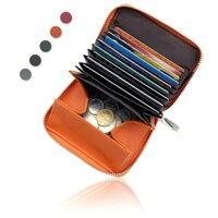 Yilia K58 Ví Mới Thẻ Tín Dụng Ví Đựng Thẻ Nam Nữ atm ID Hộp Đựng Thẻ Dây Kéo Ví Da PU Ví Đựng Tiền Xu