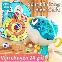 Yimi Pufferfish Súng Đồ Chơi Bắn Bóng Súng Dính Bóng Ném Mục Tiêu Montessori Phi Tiêu Ban Trẻ Em Tương Tác Thể Thao Ngoài Trời Chụp Mainan