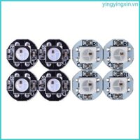 Yin 100 chiếc WS2812B Tản nhiệt trắng đen có thể định vị riêng đầy đủ màu