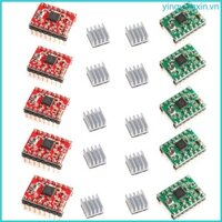 Yin 5 Chiếc A4988 StepStick Pololu Stepper Driver Module + Tản Nhiệt Cho RepRap 3D Ramps