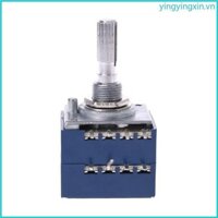 Yin Chiết áp RH2702 8 Pin Trục chia răng cưa 6MM Độ chính xác 27 loại A100K 100K